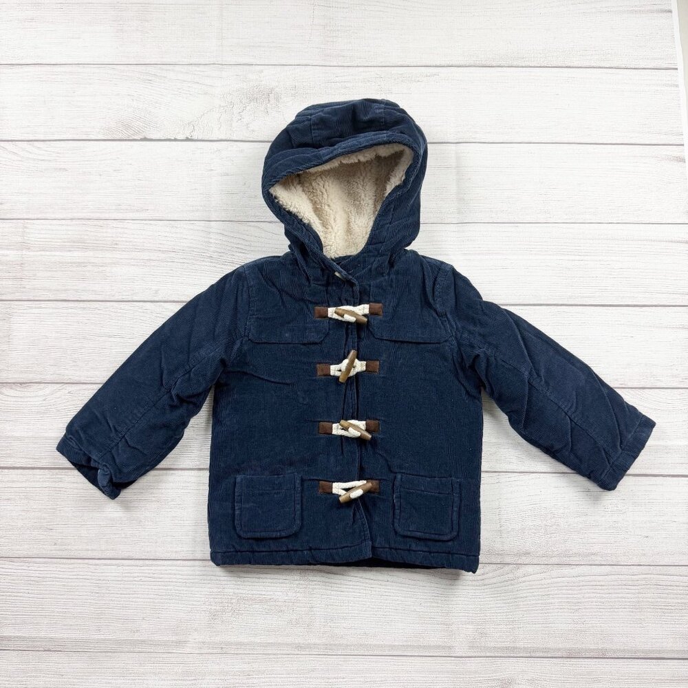 Baby Boden Corduroy Hooded Toggle Coat